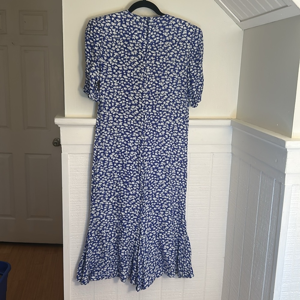 Jane Schaffhausen Belle France Blue & White Vintage Cottagecore Dress Women’s 6 - Picture 5 of 8